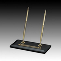 Genuine Black Marble Vista Rectangle Pen Stand